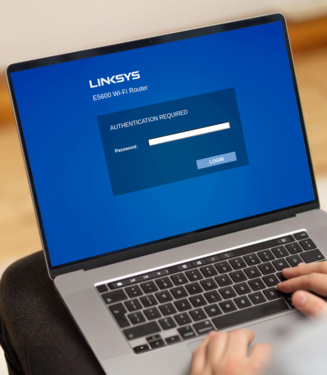 Logging into Linksys router