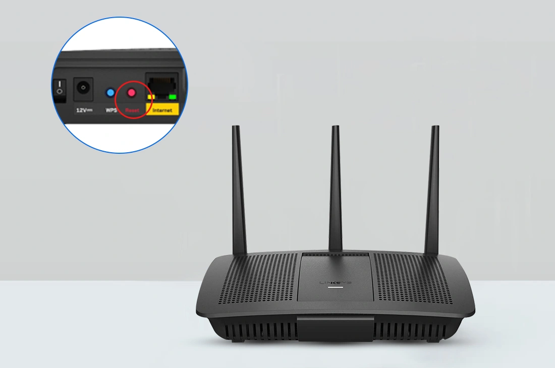 Reset Linksys router​